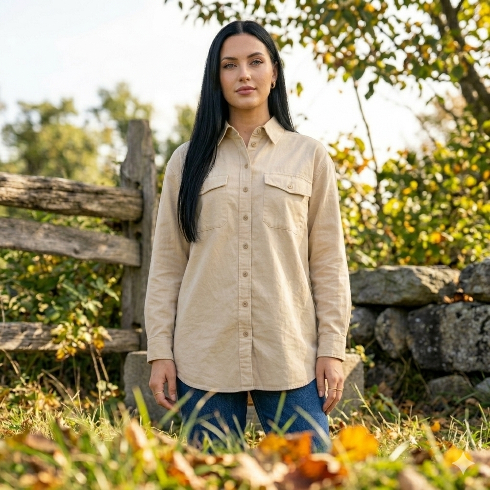 Future Collective x Reese Blutstein Tan Oversized Western Shirt XS Limited Ed - Picture 3 of 13